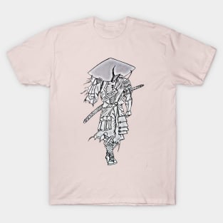 samurai art drawing handmade T-Shirt